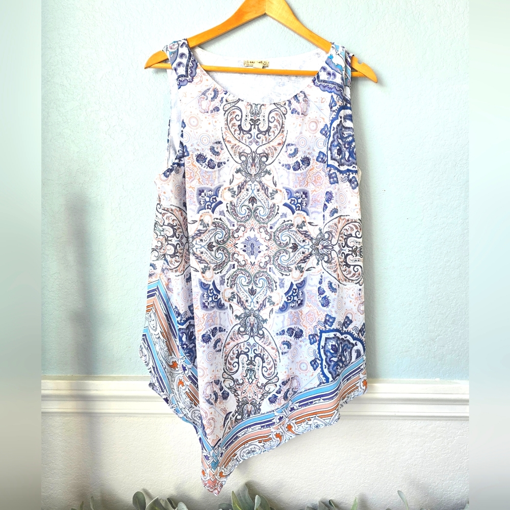 World Wear by Energe * mandala print sleeveless top | size XL